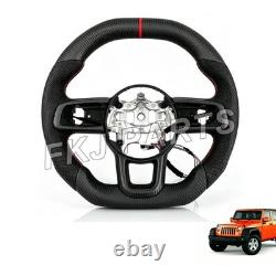 For Jeep Wrangler JL/JT Carbon Fiber Steering Wheel 18-27 with Heated