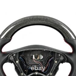 For Mercedes-Benz 2002 2003 2004 2005 black leather carbon fiber steering wheel