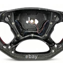 For Mercedes-Benz 2002 2003 2004 2005 black leather carbon fiber steering wheel