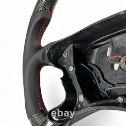For Mercedes-Benz 2002 2003 2004 2005 black leather carbon fiber steering wheel