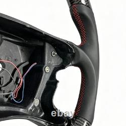 For Mercedes-Benz 2002 2003 2004 2005 black leather carbon fiber steering wheel
