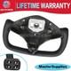 For Tesla Model X S 2016-2020 Yoke Leather Steering Wheel Withheated Black