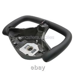 For Tesla Model X S 2016-2020 Yoke Leather Steering Wheel withHeated Black