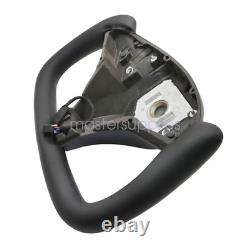 For Tesla Model X S 2016-2020 Yoke Leather Steering Wheel withHeated Black