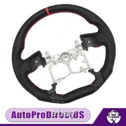 For Toyota 14-21 Tundra 12-23 Tacoma Leather Steering Wheel High Quality Black