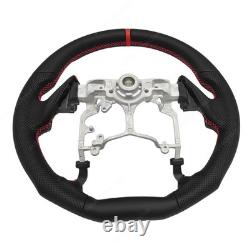 For Toyota 14-21 Tundra 12-23 Tacoma Leather Steering Wheel High Quality Black