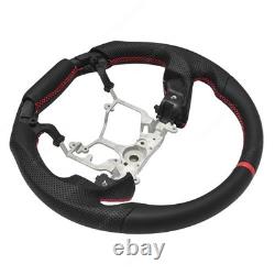 For Toyota 14-21 Tundra 12-23 Tacoma Leather Steering Wheel High Quality Black