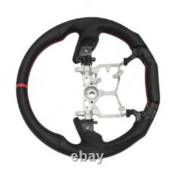 For Toyota 14-21 Tundra 12-23 Tacoma Leather Steering Wheel High Quality Black