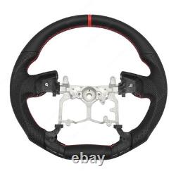 For Toyota 14-21 Tundra 12-23 Tacoma Leather Steering Wheel High Quality Black