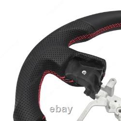 For Toyota 14-21 Tundra 12-23 Tacoma Leather Steering Wheel High Quality Black
