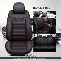 For Toyota RAV4 Set Leather Car 2/5 Seat Cover Cushion +15 Steering Wheel Cover
