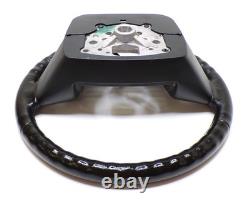 Ford 09-14 F-150 Leather Steering Wheel F150 Ebony Black Cruise Media