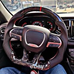 Forged Carbon Fiber Steering Wheel For Dodge Charger Durango Hellcat 2015-2025
