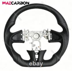 Full Black Leather Sport Steering Wheel for Infinit Q50 2013-2018 NO HEATED