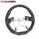 Full Black Leather Sport Steering Wheel For Toyota Tacoma 2010+ Flat Bottom