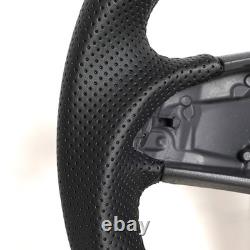 Full Black Leather Steering Wheel for Tesla Model X Model S 2021-2025 withHeated