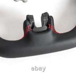 Full Leather Flat Sport Steering Wheel Fit Ford Mustang GT 2018-2023 with Heated