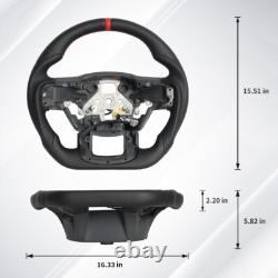 Full Leather Heated Steering Wheel for Ford F150 Raptor 15-20 with Paddle Cutout