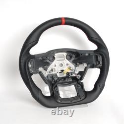 Full Leather Heated Steering Wheel for Ford F150 Raptor 15-20 with Paddle Cutout