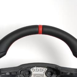 Full Leather Heated Steering Wheel for Ford F150 Raptor 15-20 with Paddle Cutout