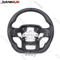 Full Leather Perforated Steering Wheel for Ford F-150 Raptor 2021-2024 No Heated