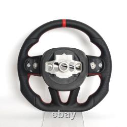 Full Leather Sport Flat Steering Wheel Fit Chrysler 300 2015-2023 with Heated