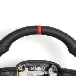 Full Leather Sport Flat Steering Wheel Fit Chrysler 300 2015-2023 with Heated