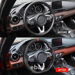 Full Leather Sport Steering Wheel Fit Mazda MX-5 Miata 2016-2025
