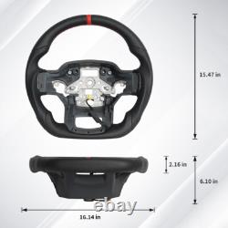 Full Leather Sport Steering Wheel For Ford F150 Raptor 2021-2024 with Heated