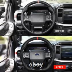 Full Leather Sport Steering Wheel For Ford F150 Raptor 2021-2024 with Heated