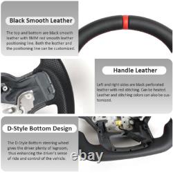 Full Leather Sport Steering Wheel For Ford F150 Raptor 2021-2024 with Heated