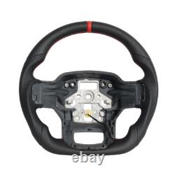 Full Leather Sport Steering Wheel For Ford F150 Raptor 21-25 with Heated Manual