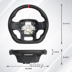 Full Leather Sport Steering Wheel For Ford F150 Raptor 21-25 with Heated Manual