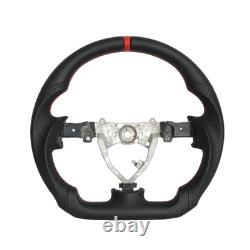 Full Leather Sport Steering Wheel for Toyota FJ Cruiser 2007-2020 Red Ring