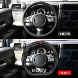 Full Leather Sport Steering Wheel for Toyota FJ Cruiser 2007-2020 Red Ring