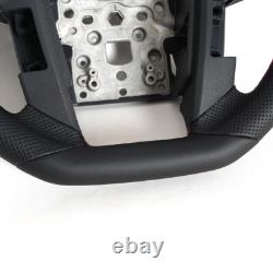 Full Leather Sports Flat Steering Wheel for FORD F150 SVT 2011-2014 Red Strip