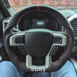 Full Leather Steering Wheel For Ford F150 F-150 XL XLT 15-20 with Heated Manual