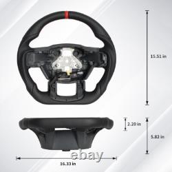 Full Leather Steering Wheel For Ford F150 F-150 XL XLT 15-20 with Heated Manual