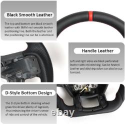 Full Leather Steering Wheel For Ford F150 F-150 XL XLT 15-20 with Heated Manual