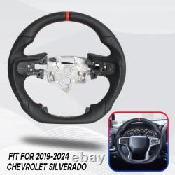 Full Leather Steering Wheel for Chevrolet Silverado 1500 2500 3500 LT withHeated