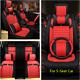 Full Set Car Seat Cover Front+rear+steering Wheel Microfiber Leather For 5-seat