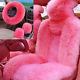 Fur Furry Thick Front Car Seat Cover Steering Wheel Cover Gear Knob Cover Winter