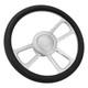 Gm 14 Billet Aluminum 9 Hole Steering Wheel Kit & Horn Button & Adapter Hot Rod