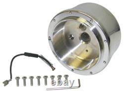GM 14 Billet Aluminum 9 Hole Steering Wheel Kit & Horn Button & Adapter Hot Rod