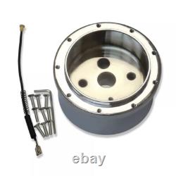 GM 14 Billet Aluminum 9 Hole Steering Wheel Kit & Horn Button & Adapter Hot Rod