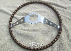 GM 2 Spoke Wood Steering Wheel 1964-1966 Corvair Nova 16 Inch NO CRACKS SURVIVOR