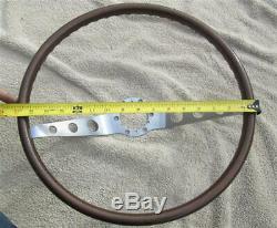 GM 2 Spoke Wood Steering Wheel 1964-1966 Corvair Nova 16 Inch NO CRACKS SURVIVOR