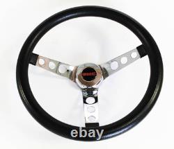 GMC Pick Up Truck Jimmy Van GRANT Black Steering Wheel 13 1/2 GMC cap