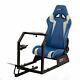 Gtr Driving Simulator Gta Model Black With Blue Racing Seat Steering Wheel Stand