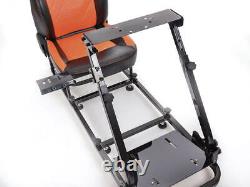 Gaming Racing Chair Bucket Seat For Steering Wheel Black Orange Faux Leather